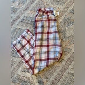 Abercrombie Kids Red Green Cream Plaid Pajama Pants - Size 9/10